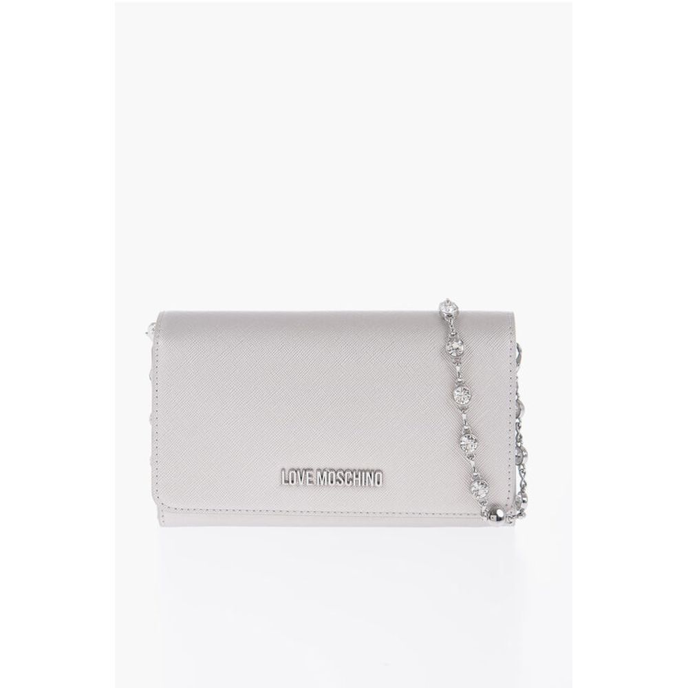 LOVE Saffiano Faux Leather Wallet with Removable Chain