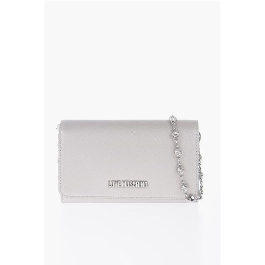 LOVE Saffiano Faux Leather Wallet with Removable Chain