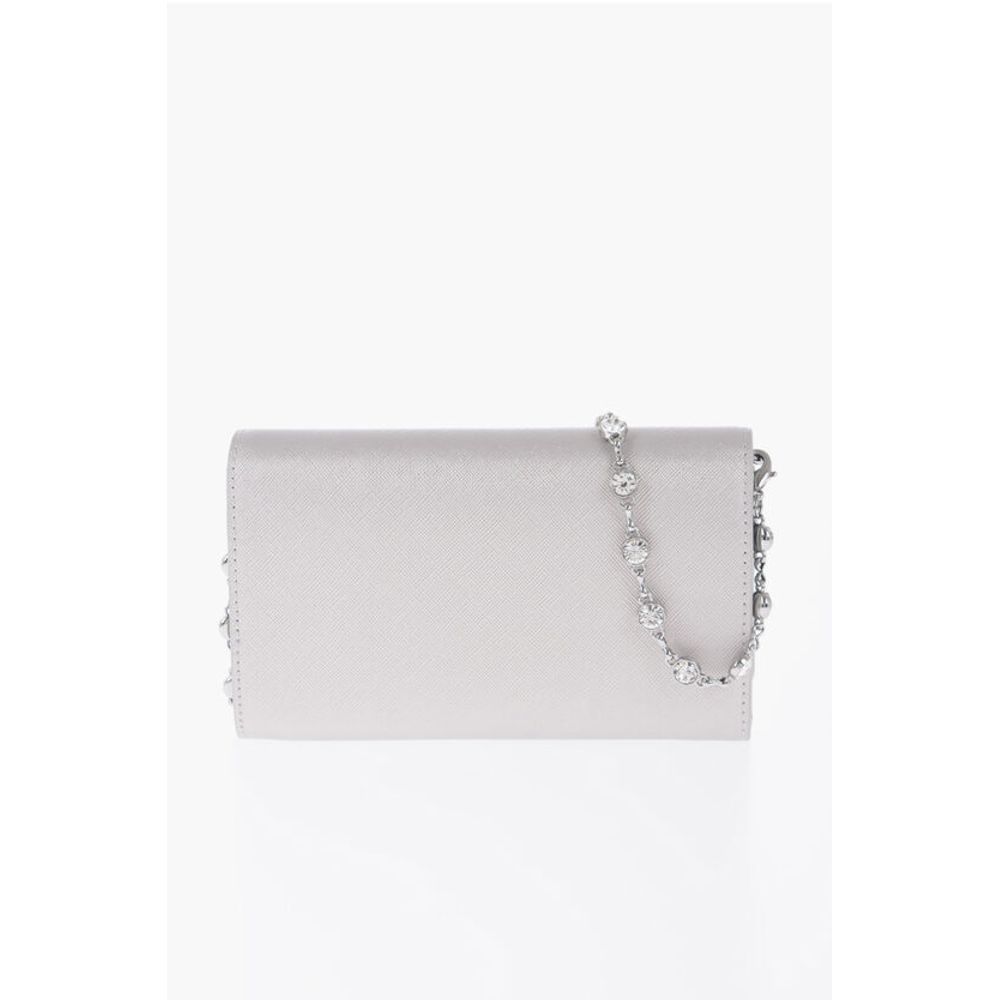 LOVE Saffiano Faux Leather Wallet with Removable Chain