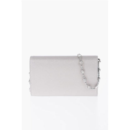 LOVE Saffiano Faux Leather Wallet with Removable Chain
