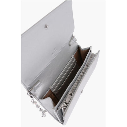 LOVE Saffiano Faux Leather Wallet with Removable Chain