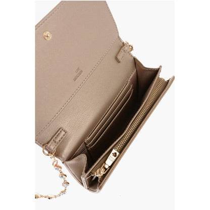 LOVE Saffiano Faux Leather Wallet with Removable Chain