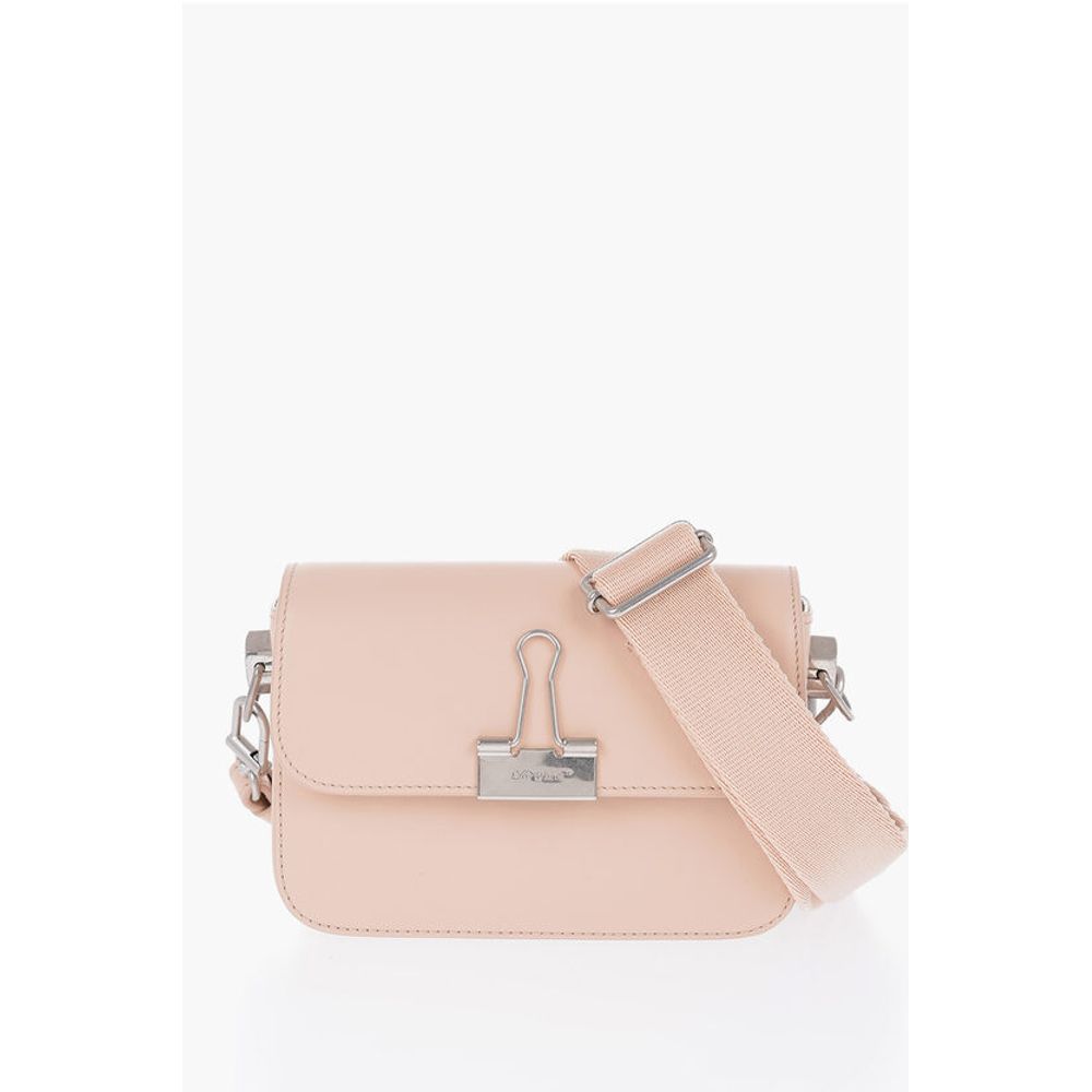 Solid Color PLAIN BINDER Leather Crossbody Bag