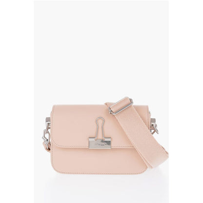 Solid Color PLAIN BINDER Leather Crossbody Bag