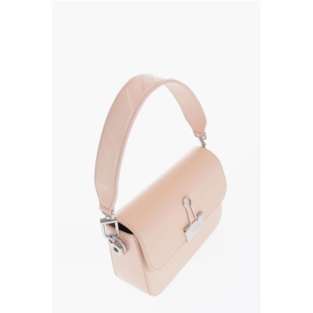 Solid Color PLAIN BINDER Leather Crossbody Bag