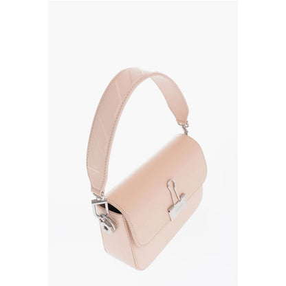 Solid Color PLAIN BINDER Leather Crossbody Bag