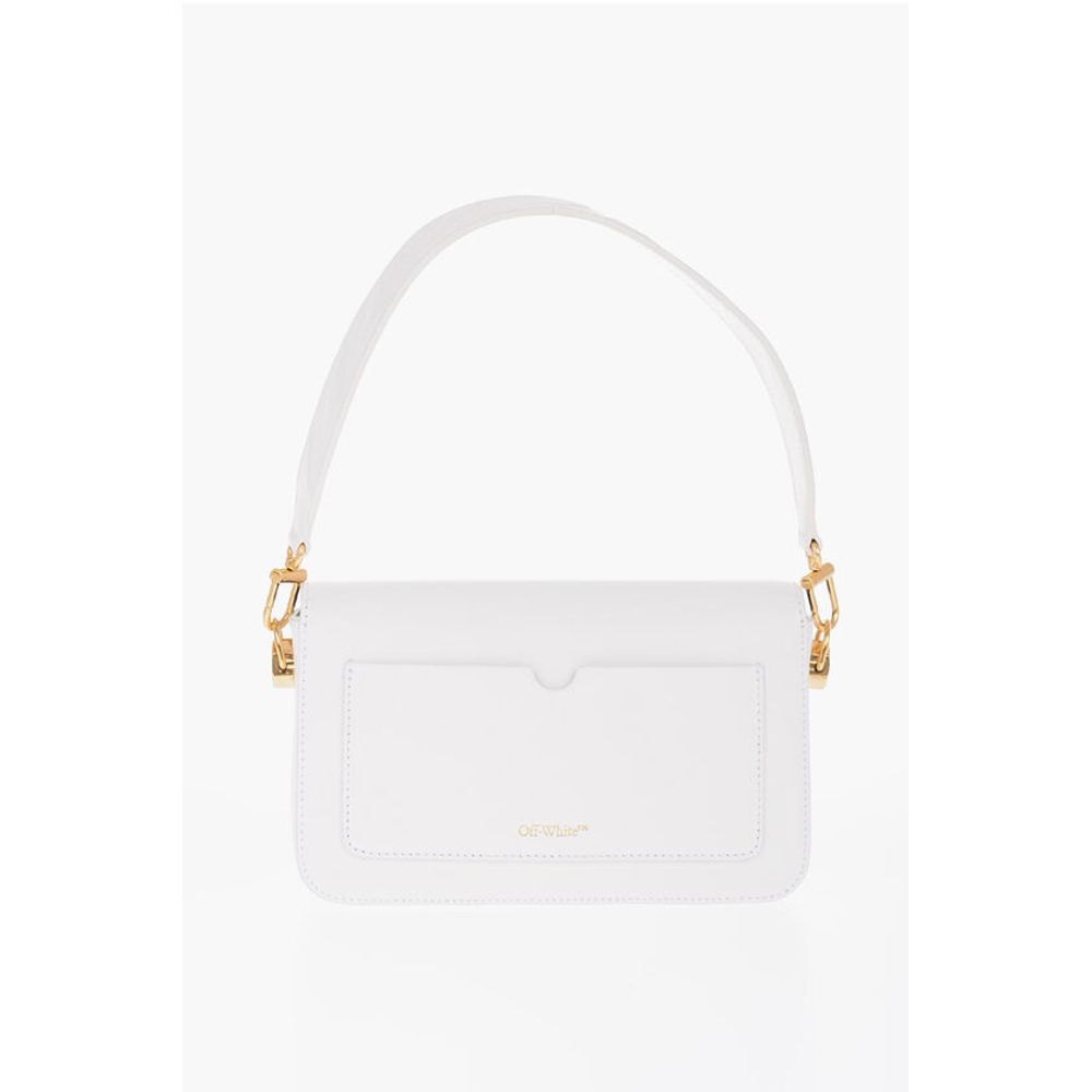 Leather PLAIN BINDER Shoulder Bag with Golden Details
