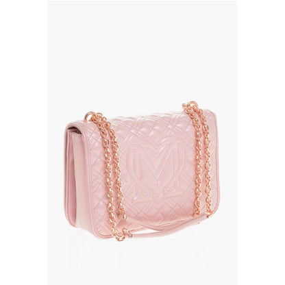 LOVE Quilted Faux Leather Metallic Effect Shoulder Bag with