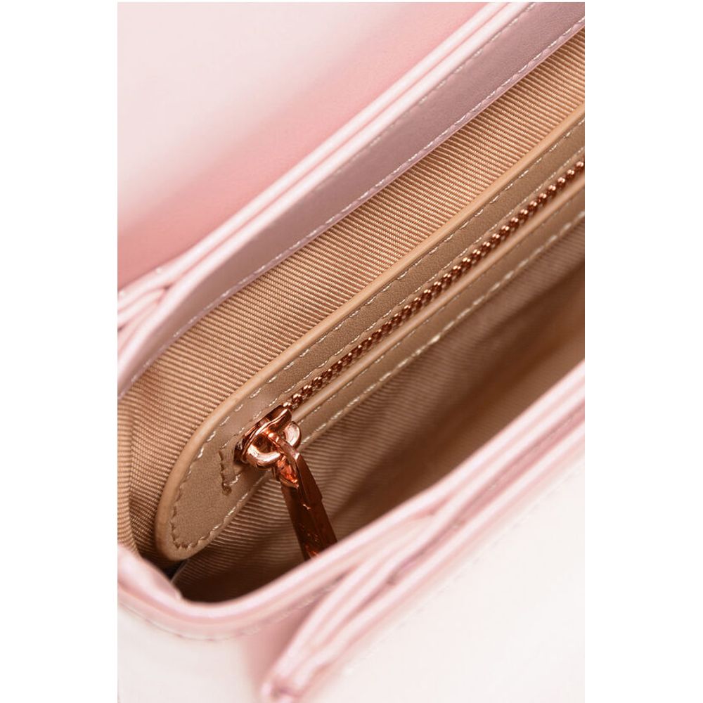LOVE Quilted Faux Leather Metallic Effect Shoulder Bag with