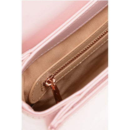 LOVE Quilted Faux Leather Metallic Effect Shoulder Bag with