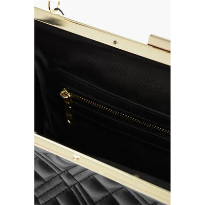 LOVE Quilted Faux Leather Shoulder Bag with Golden Details
