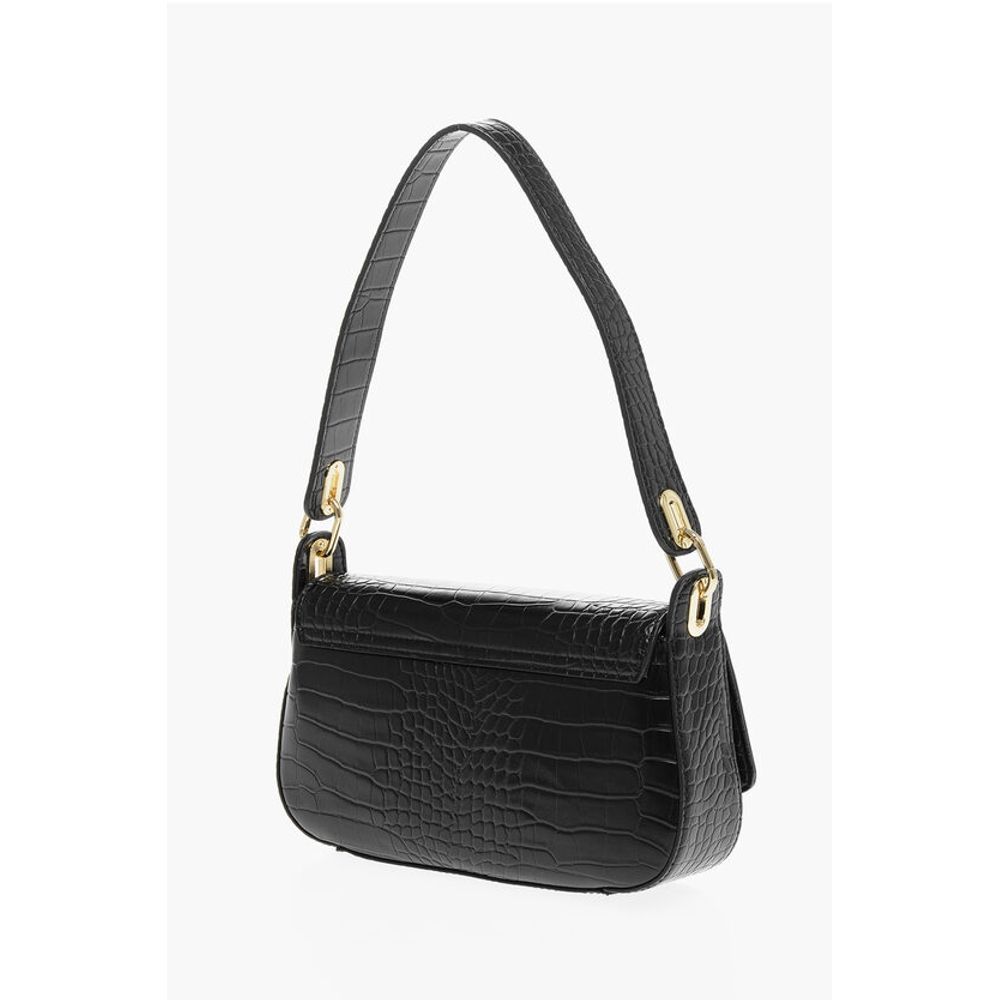 LOVE Crocodile Effect Faux Leather Shoulder Bag