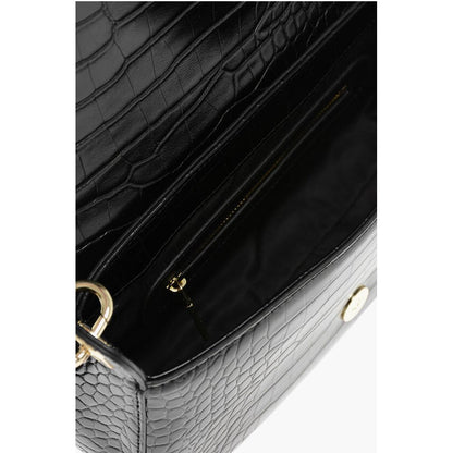 LOVE Crocodile Effect Faux Leather Shoulder Bag