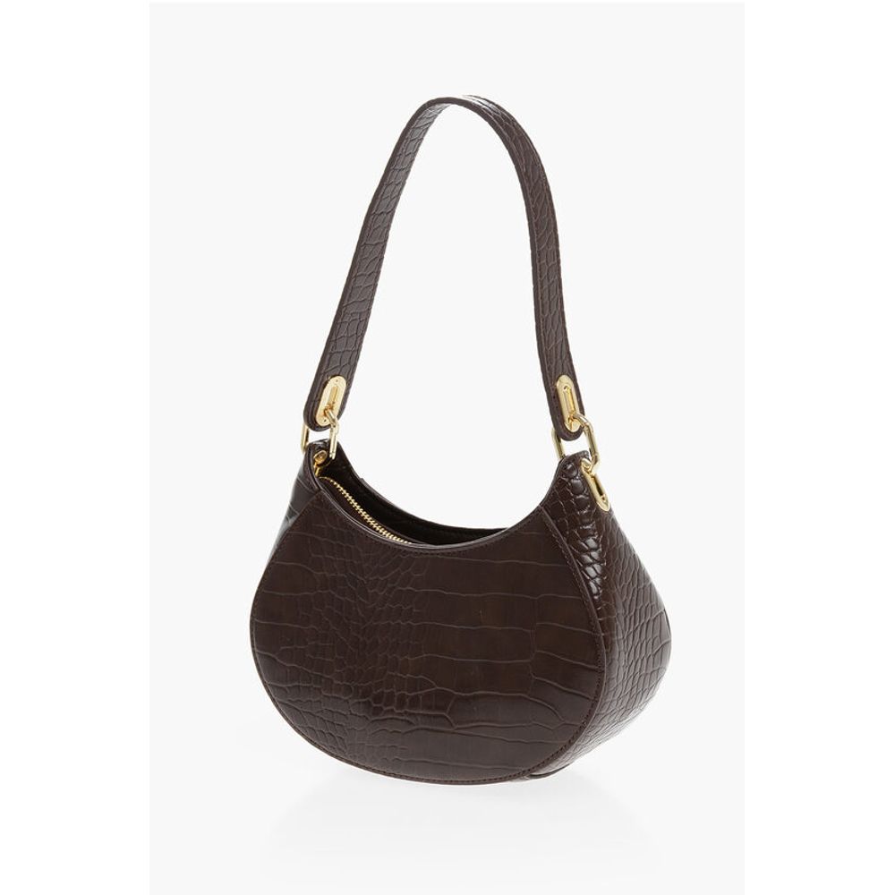 LOVE Crocodile Effect Faux Leather Hobo Bag