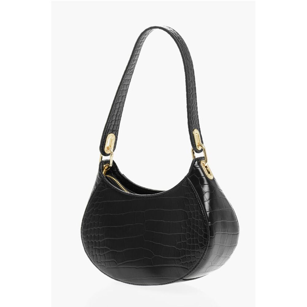 LOVE Crocodile Effect Faux Leather Hobo Bag