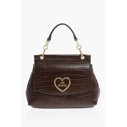 LOVE Faux Leather Bag with Golden Details and Removable Shou