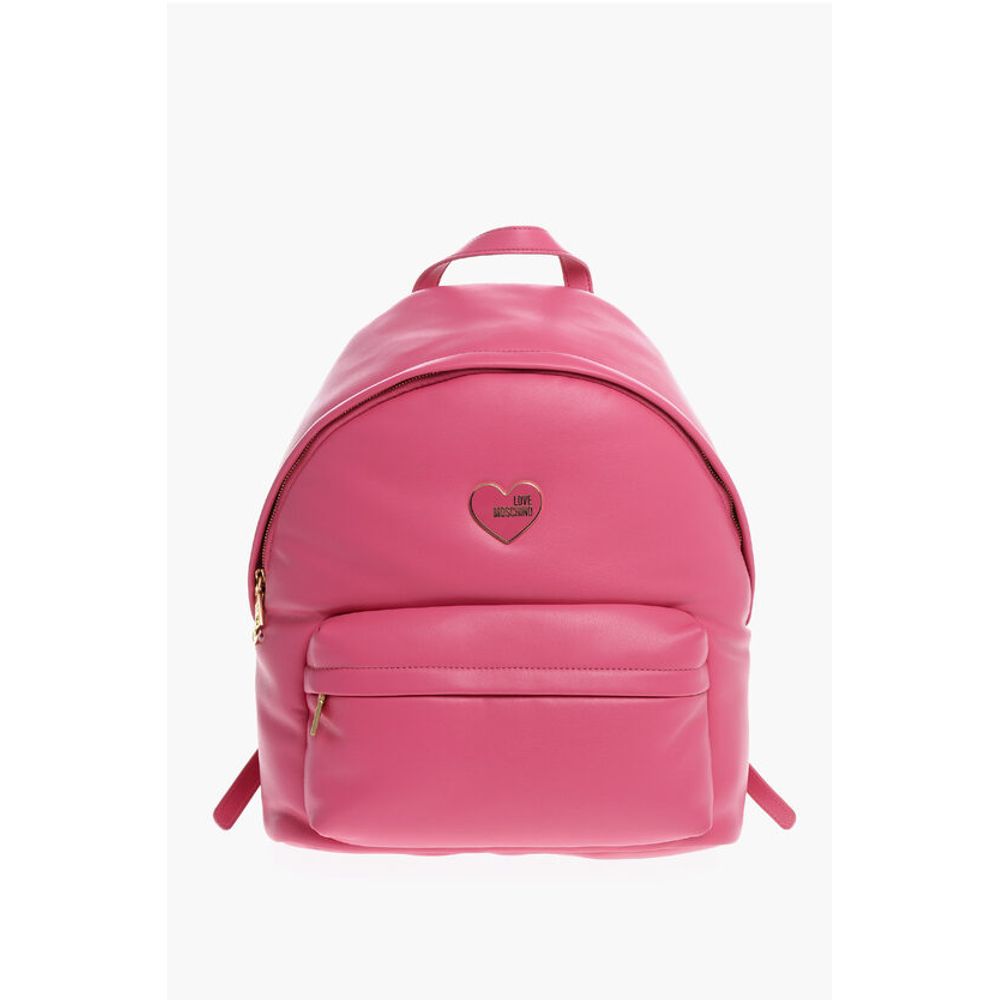 LOVE Faux Leather Backpack with Metal Heart
