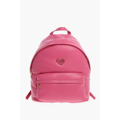 LOVE Faux Leather Backpack with Metal Heart
