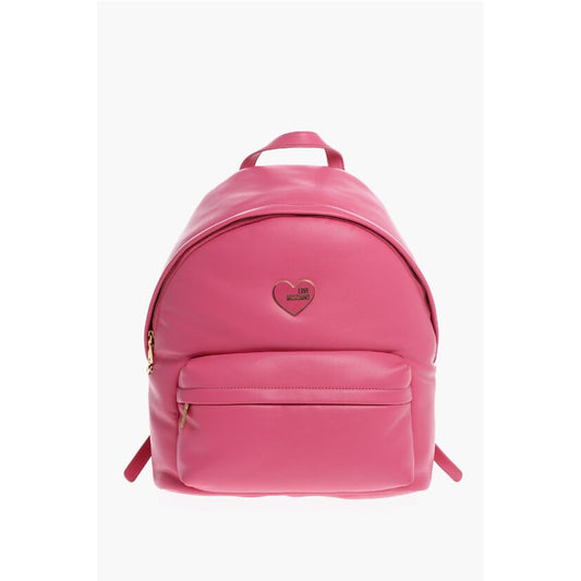 LOVE Faux Leather Backpack with Metal Heart