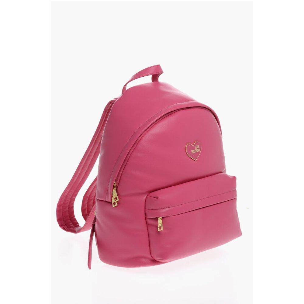 LOVE Faux Leather Backpack with Metal Heart