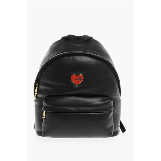 LOVE Faux Leather Backpack with Metal Heart
