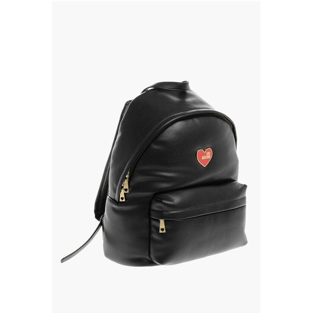 LOVE Faux Leather Backpack with Metal Heart