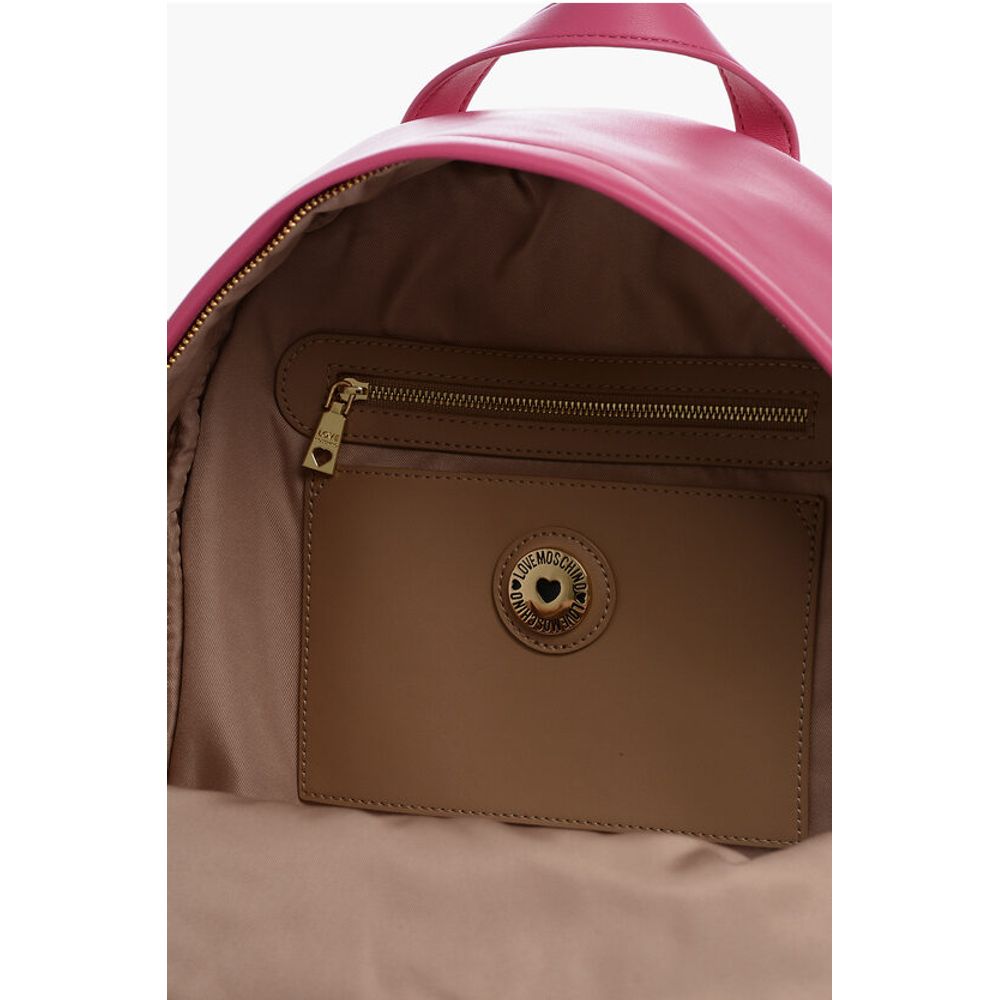 LOVE Faux Leather Backpack with Metal Heart