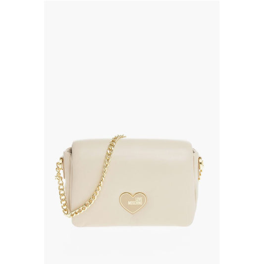 LOVE Faux Leather Paddede PUFFY Shoulder Bag with Golden Cha