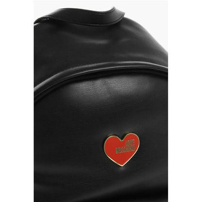 LOVE Faux Leather Backpack with Metal Heart