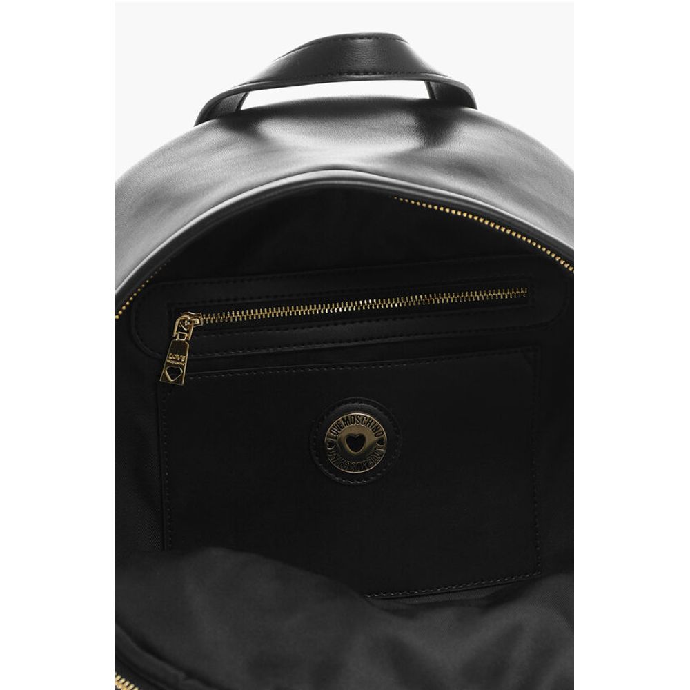 LOVE Faux Leather Backpack with Metal Heart