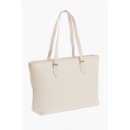LOVE Faux Leather Tote Bag with Golden Embossed Maxi Logo