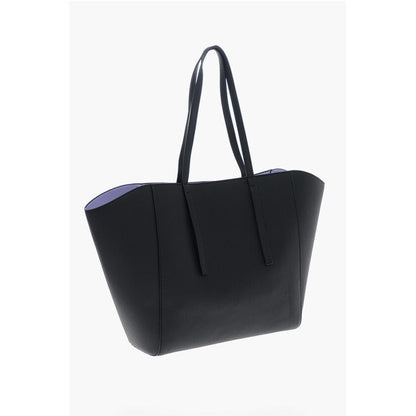 JEANS COUTURE Textured Faux Leather Maxi Tote bag with Clout