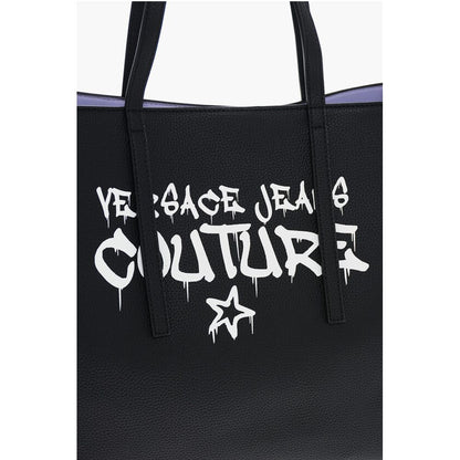 JEANS COUTURE Textured Faux Leather Maxi Tote bag with Clout