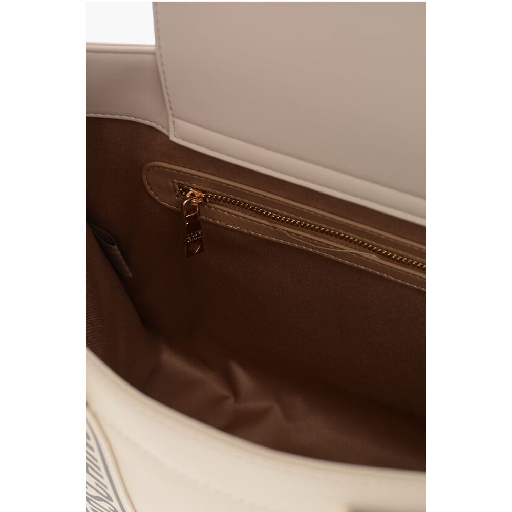 LOVE MOSCHINO Faux Leather Tote Bag with Logoed Bands