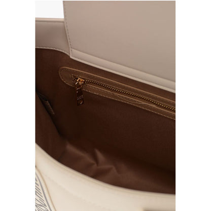 LOVE MOSCHINO Faux Leather Tote Bag with Logoed Bands