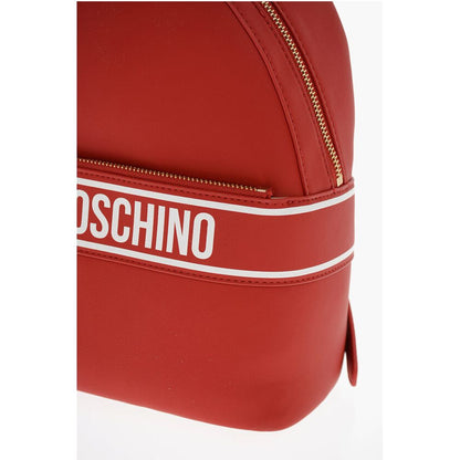 LOVE Faux Leather Backpack with Printed Contrasting Logo