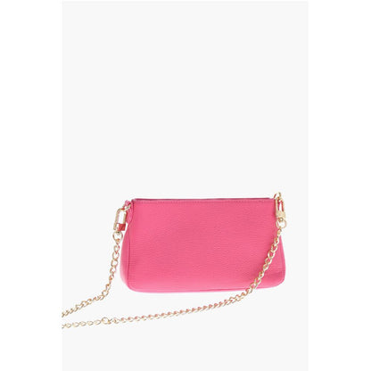 LOVE Textured Leather Shoulder Bag with Graffiti Logo-Print