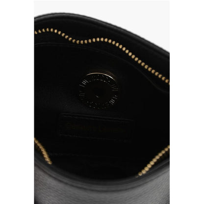 LOVE Textured Leather Shoulder Bag with Graffiti-Print