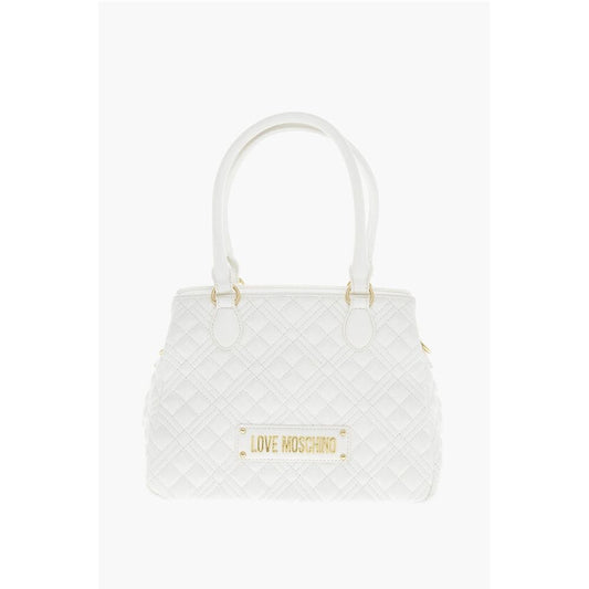 LOVE Quilted Textured faux Leather with a LM Logo
