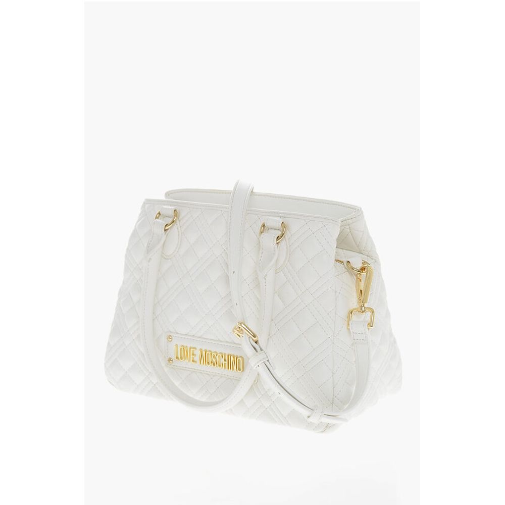 LOVE Quilted Textured faux Leather with a LM Logo