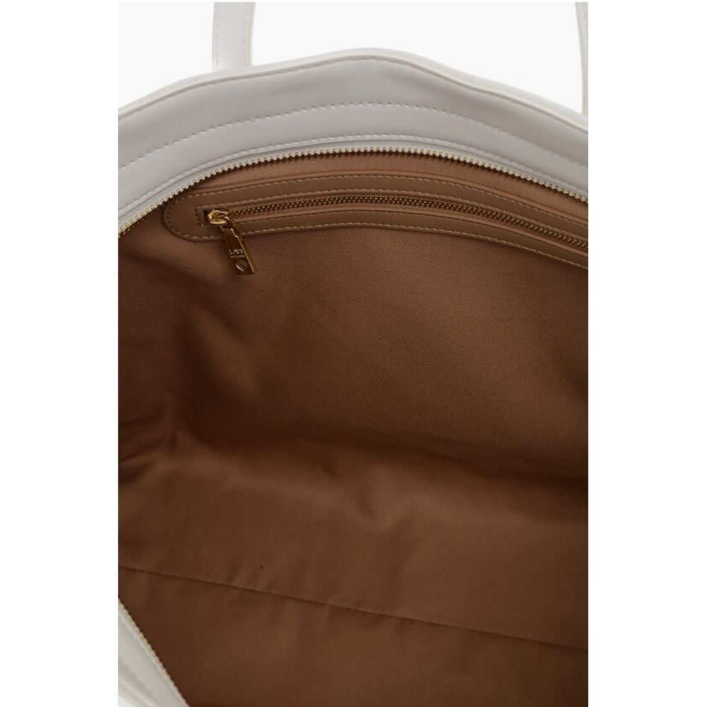 LOVE Quilted Faux Leather Tote Bag with Metal Logo