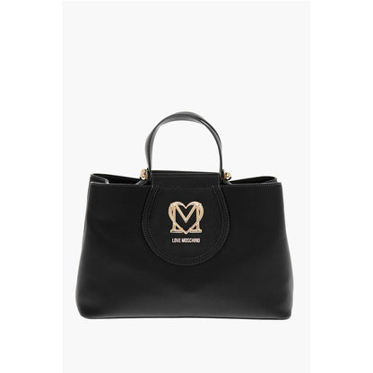 LOVE Faux Leather Tote Bag with Golden Logo