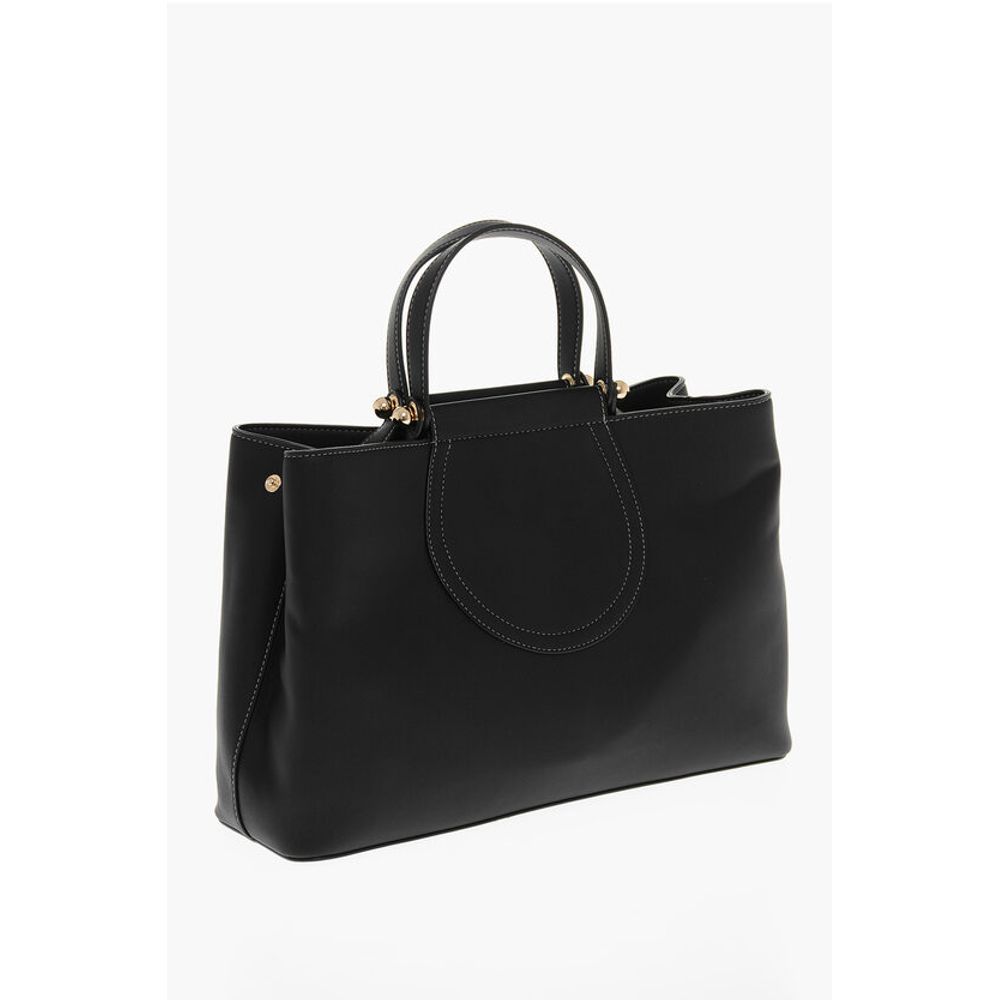 LOVE Faux Leather Tote Bag with Golden Logo