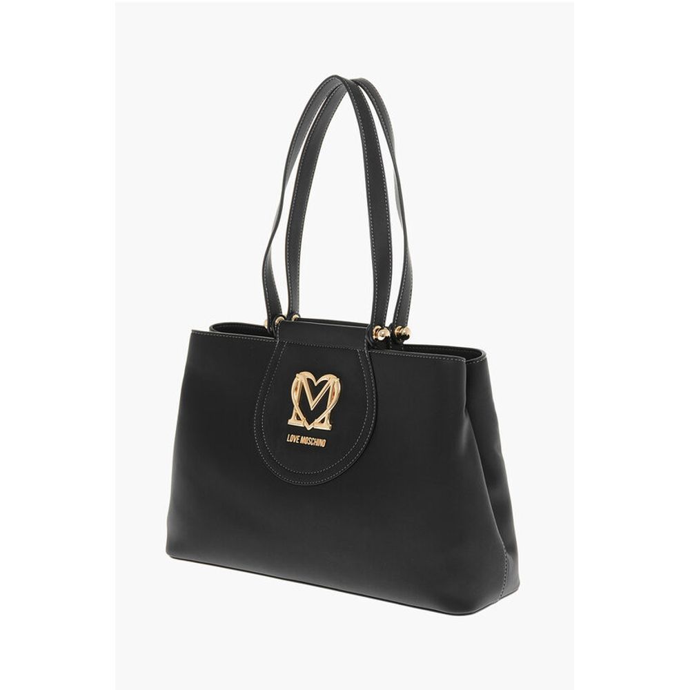 LOVE Faux Leather Tote Bag with Golden Logo