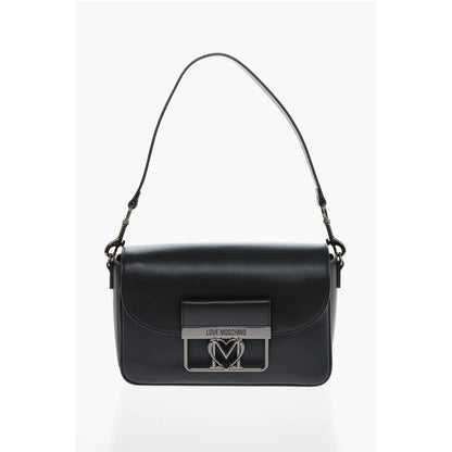 LOVE Faux Leather Bag with Silver-Effect Closure