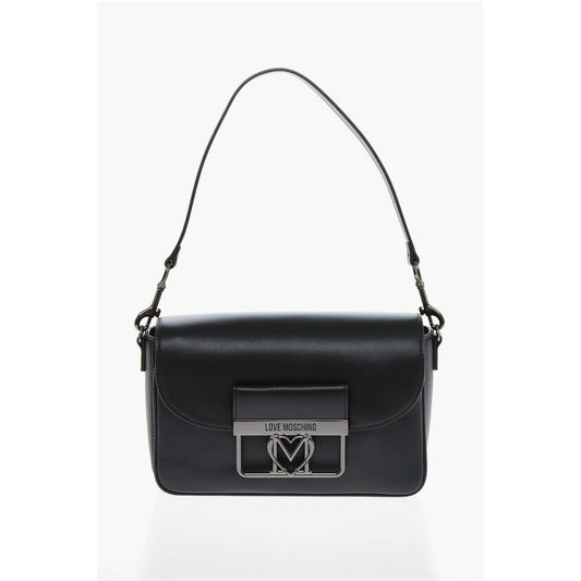 LOVE Faux Leather Bag with Silver-Effect Closure