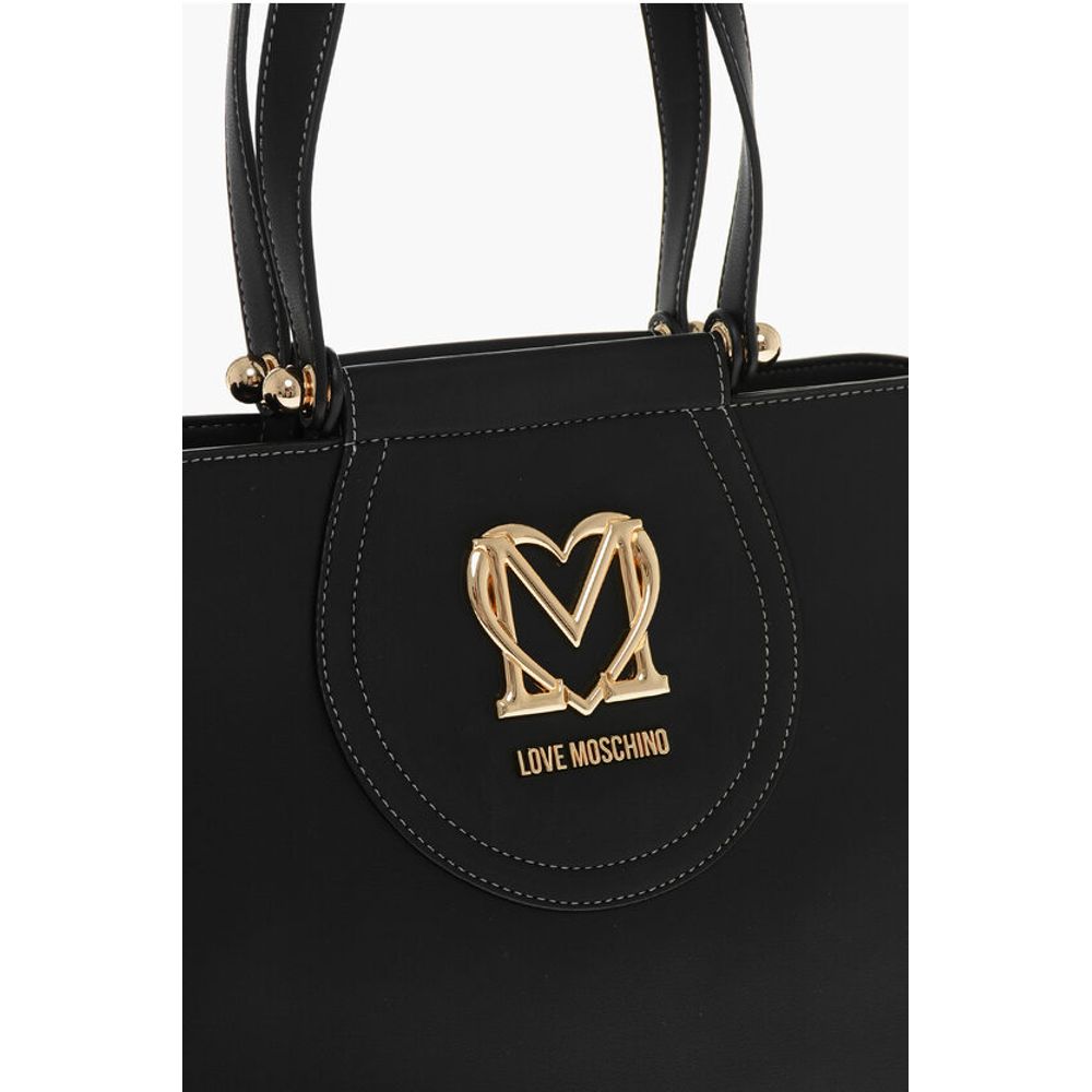 LOVE Faux Leather Tote Bag with Golden Logo
