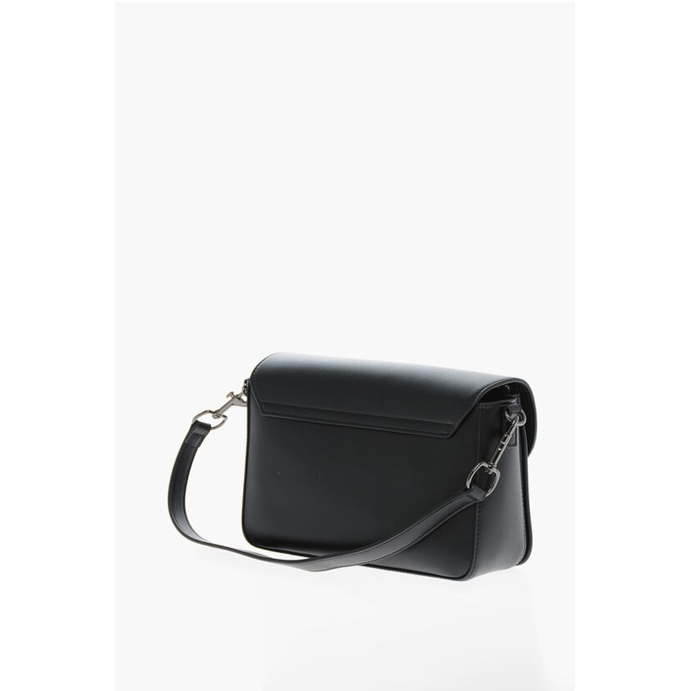 LOVE Faux Leather Bag with Silver-Effect Closure
