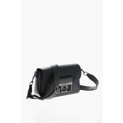 LOVE Faux Leather Bag with Silver-Effect Closure