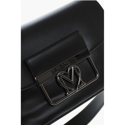 LOVE Faux Leather Bag with Silver-Effect Closure
